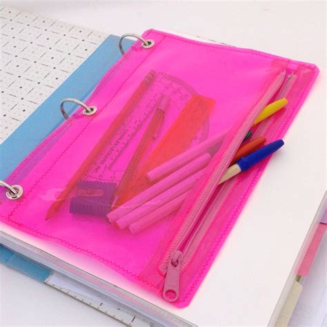 three ring binder pencil pouch